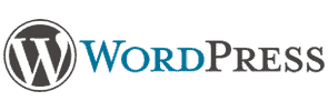 WordPress logo, representing website development and content management.